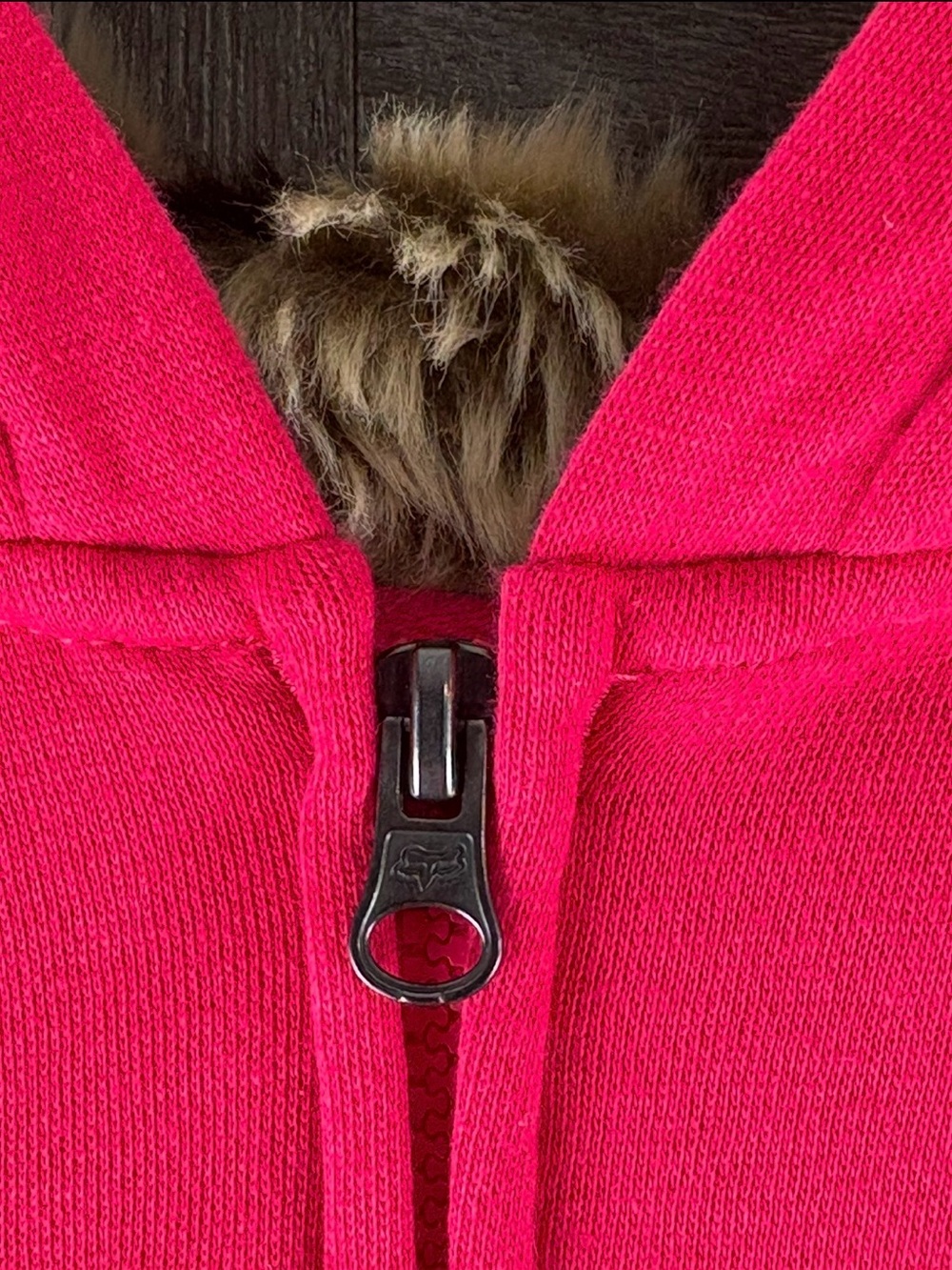 Fox Racing Women’s Vintage Y2K Hot Pink Zip-up Soft Faux-fur Lined Hood Retro - Picture 4 of 13